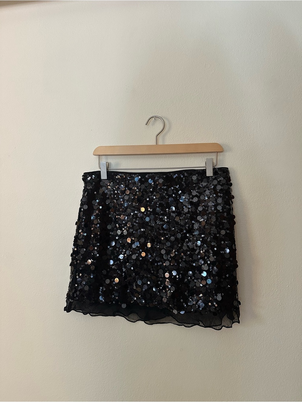 BNWT J. Crew black sequins mini skirt